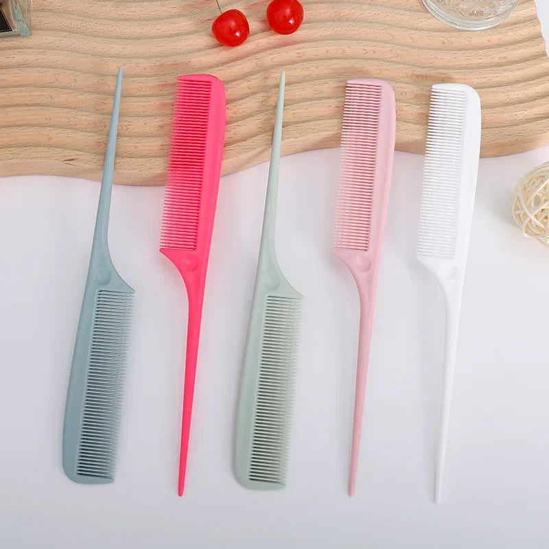 Professional Hair Tail Comb Professional Salon Hair Cut Comb Hair Styling Stainless Steel Spiked Salon Hair Care Styling Combs Quake