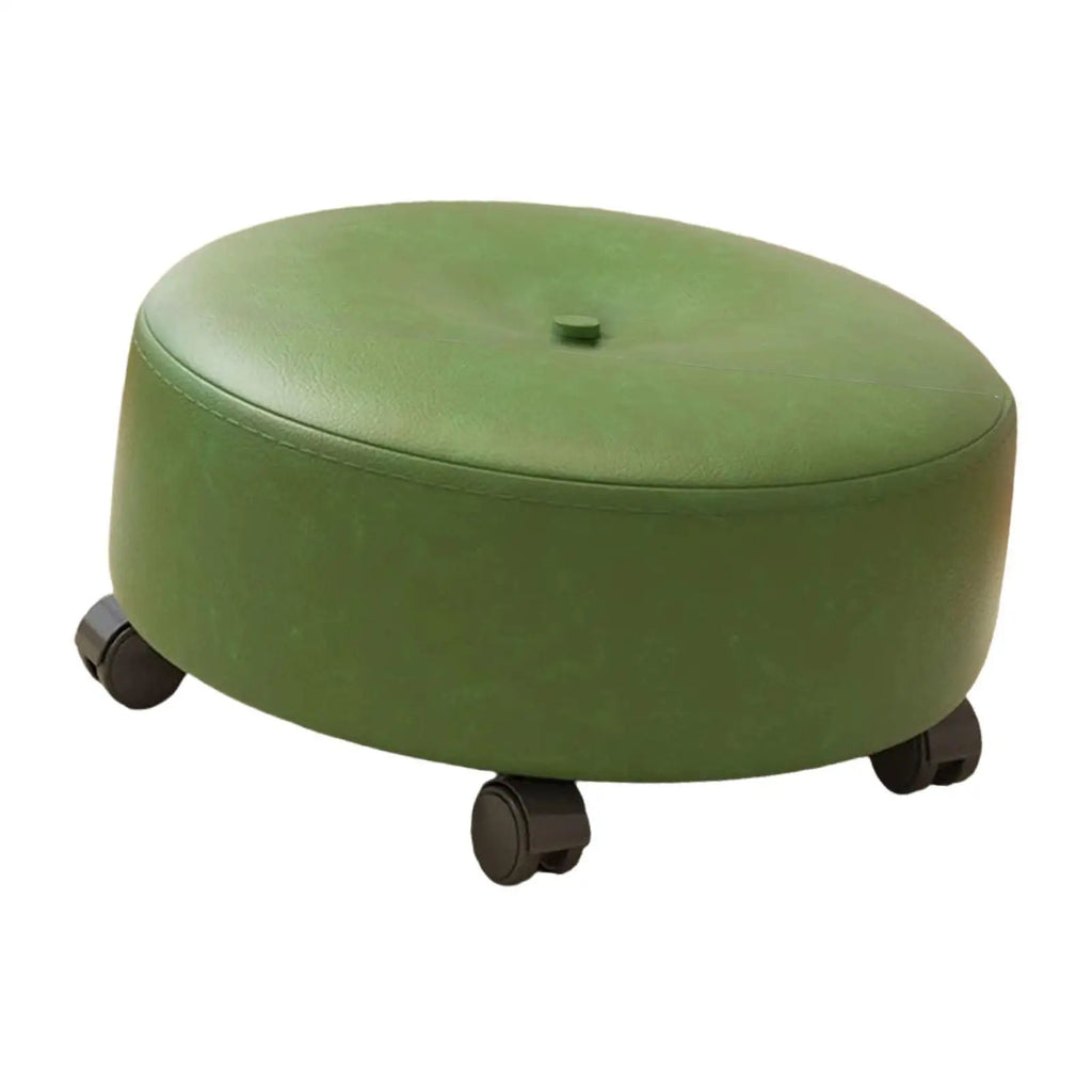Low Rolling Stool with Wheels Low Rolling Stool Swivel Rolling Low Stool Sofa Stool for Office Bedroom Home Playroom Garage Quake