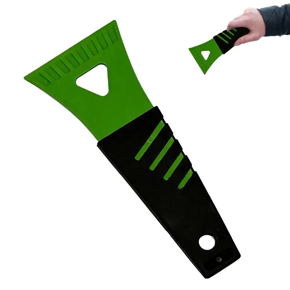 Multifunctional Plastic Car Ice Scraper Snow Shovel Kitchen Grease Removal Scraper Auto Ice Tool Car Snowplow Quake Green
