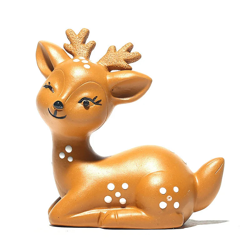 Zisha Tea Pet Plum Blossom Deer Figurine Sculpture Cartoon One Way Tea Play Quake Style 3