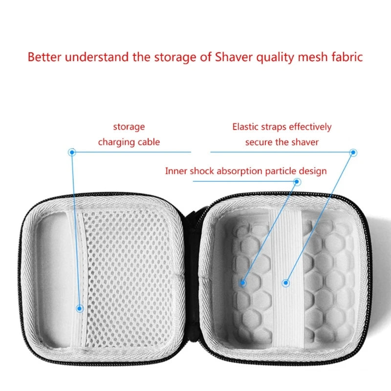 Travel Carry Case Impact-resistant Organizers Bag for ES-CM30 Razors Dustproof Protector Portable Storage Pouch K1KF Quake