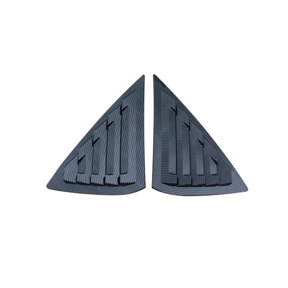For Nissan Sentra Sedan 2013-2019 Car Rear Louver Window Side Shutter Cover Trim Sticker Vent Scoop ABS Carbon Fiber Black Auto Quake Carbon
