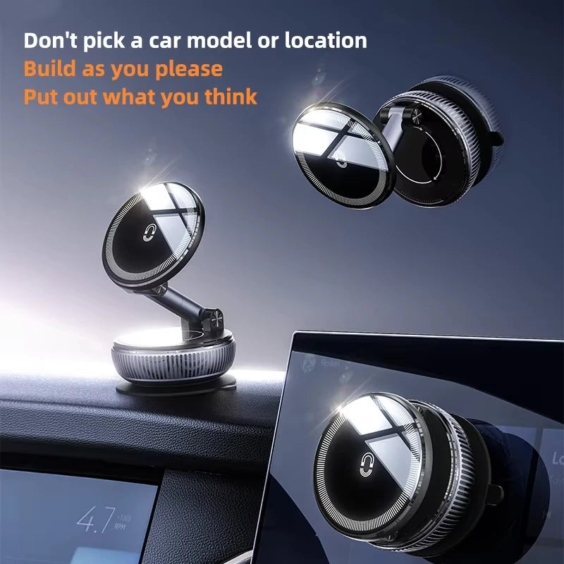 Upgraded Vacuum Magnetic Phone Holder Stand, for Magsafe Suction Cup Phone MountAdjustable Swivel Lock Quake