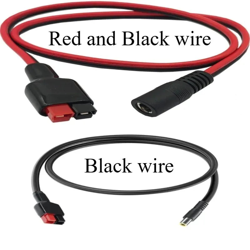 Off‑Grid Solar DIY Accessory 12AWG 30A Power Pole Conversion Cable to DC5525 DC5521 Plug Solar Panel DC Connection Wire Quake