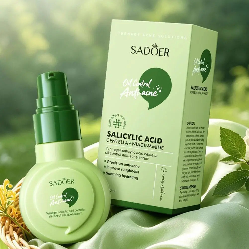 Salicylic Acid Anti-Acne Serum with Centella & Niacinamide – Pore Refining, Oil Control & Hydrating Facial Essence for Smooth Sk Quake