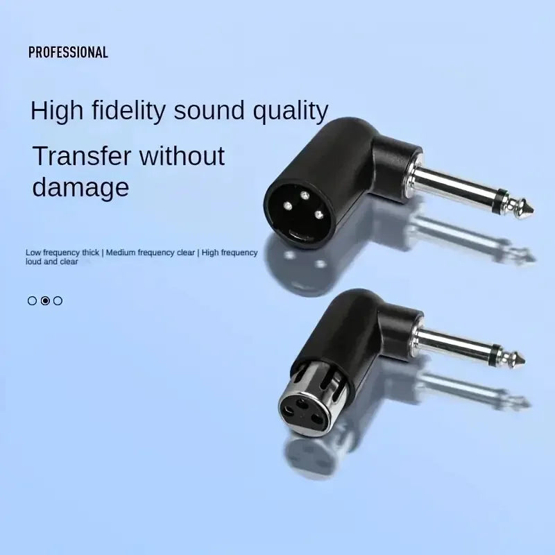 XLR Male to 6.35mm (1/4 Inch) Female Adapter - 3-Pin Balanced Audio Interface,Suitable for Microphones,Speakers,Audio Interfaces Quake