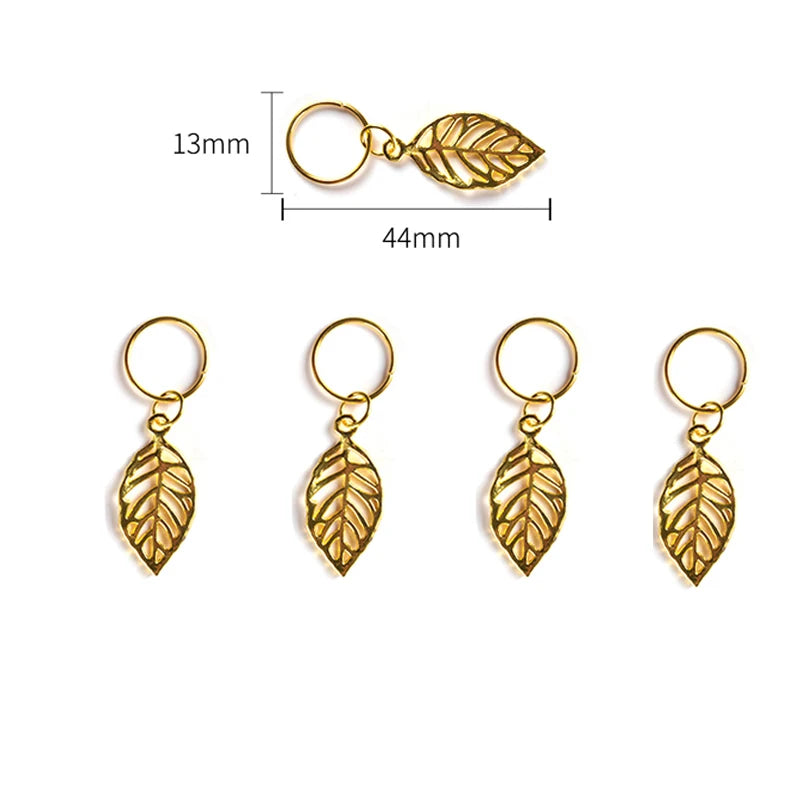Star Dreadlock Beads Cuffs & Rings 5-Pack | Braid Hair Jewelry