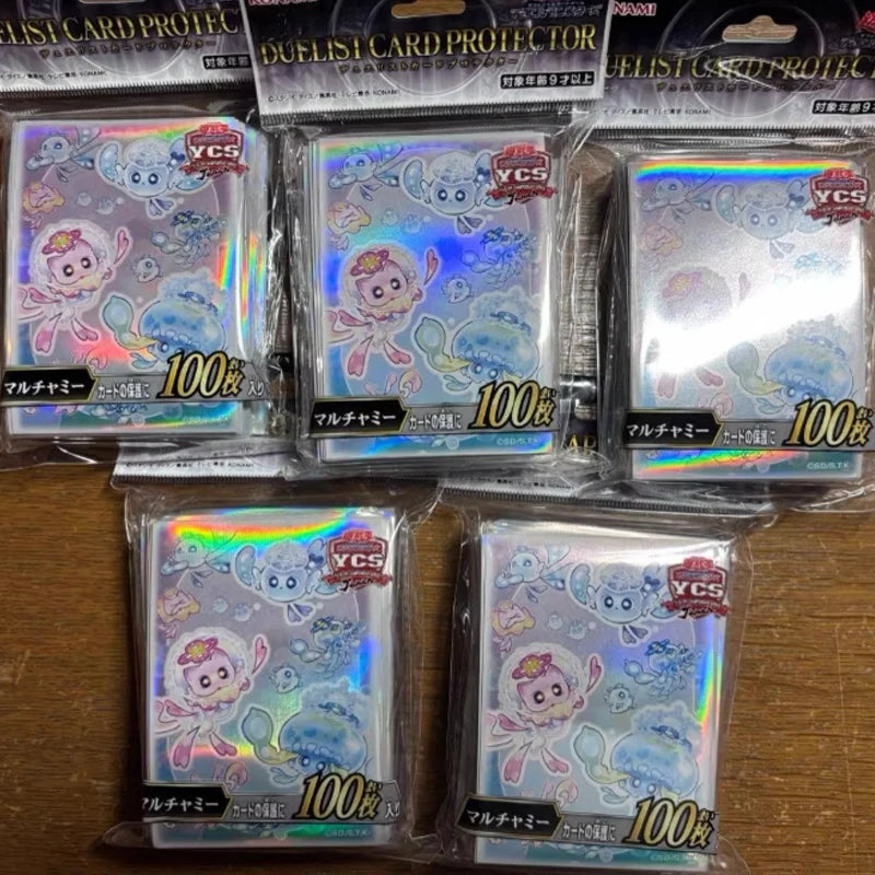 2025 New 100Pcs Official Yu-Gi-Oh Mulcharmy Jellyfish Card Sleeves 63x90mm YCSL Nagoya Todofriend Jellyfish Limited Gift Toys Quake