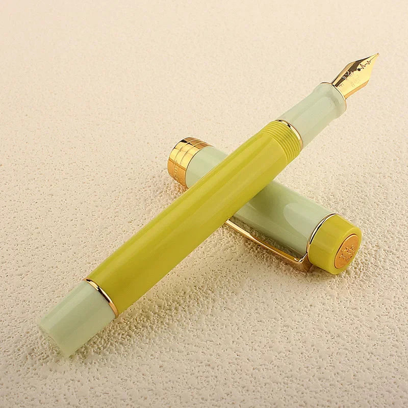 Jinhao 100 Centennial Fountain Pen Resin Luxury Pens Green Color F/M Classic Nib Writing Pen Stationery Office School Supplies Quake