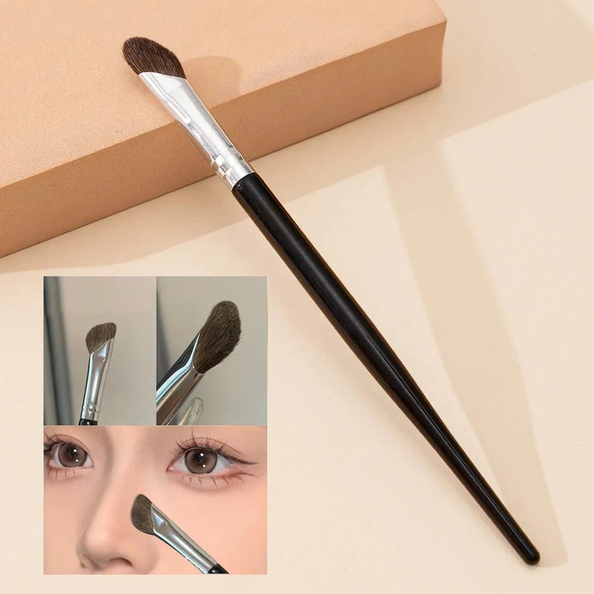 vvocci 3D Facial Contour & Highlight Brush Set – Soft Bristle Nose Shadow & Blush Makeup Brush for Korean Beauty Makeup Quake M435 1pcs