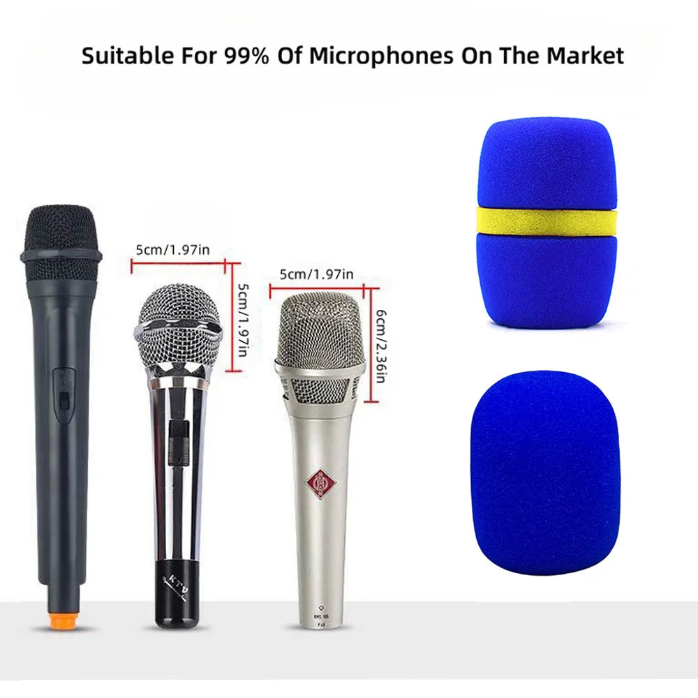 Wireless Handheld Microphone Silicone Ring Anti Rolling,Mic Bottom Rod Sleeve Holder,Microphone Windscreen Sponge Cover Quake