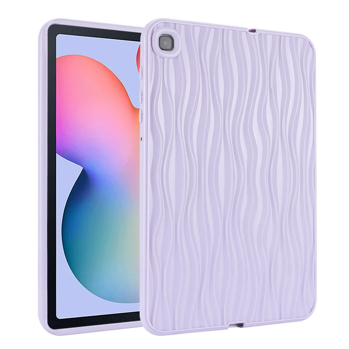 Luxury Tablet Case for Samsung Galaxy TAB A8 A7 S6 LITE Drop Resistant T220 T225 X200 P610 P615 Soft Silicone Quake purple Tab A7 LITE