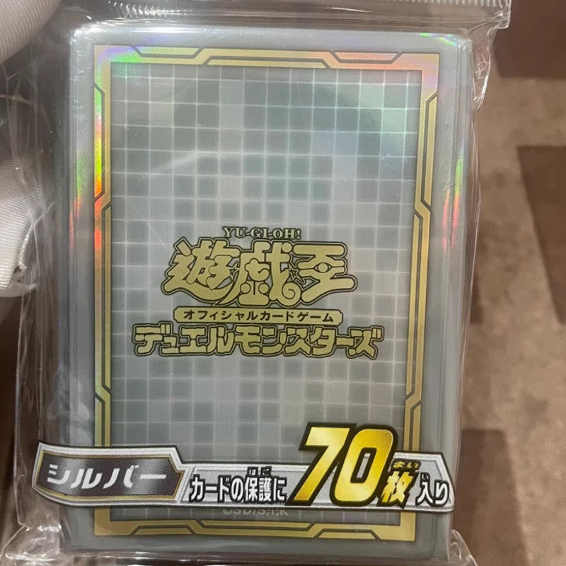 Hot 70pcs Official Yugioh Duel Monsters Card Sleeves Blue Silver Whirlwind Design 63x90mm Anime Premium Gift for Fans Collectors Quake