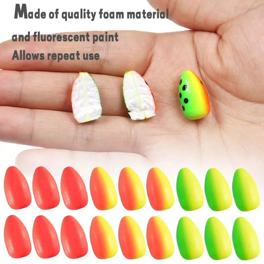 50pcs new Stoppers Rig Rigging Material Foam Floats Ball Beans Bottom Fishing Floats Beads Quake