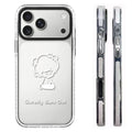 6090673 White Border Magnetic Phone Case Cover for IPhone 13 14 15 16 17 18 Pro Max Case Quake white (MagSafe) iPhone 13 Pro Max