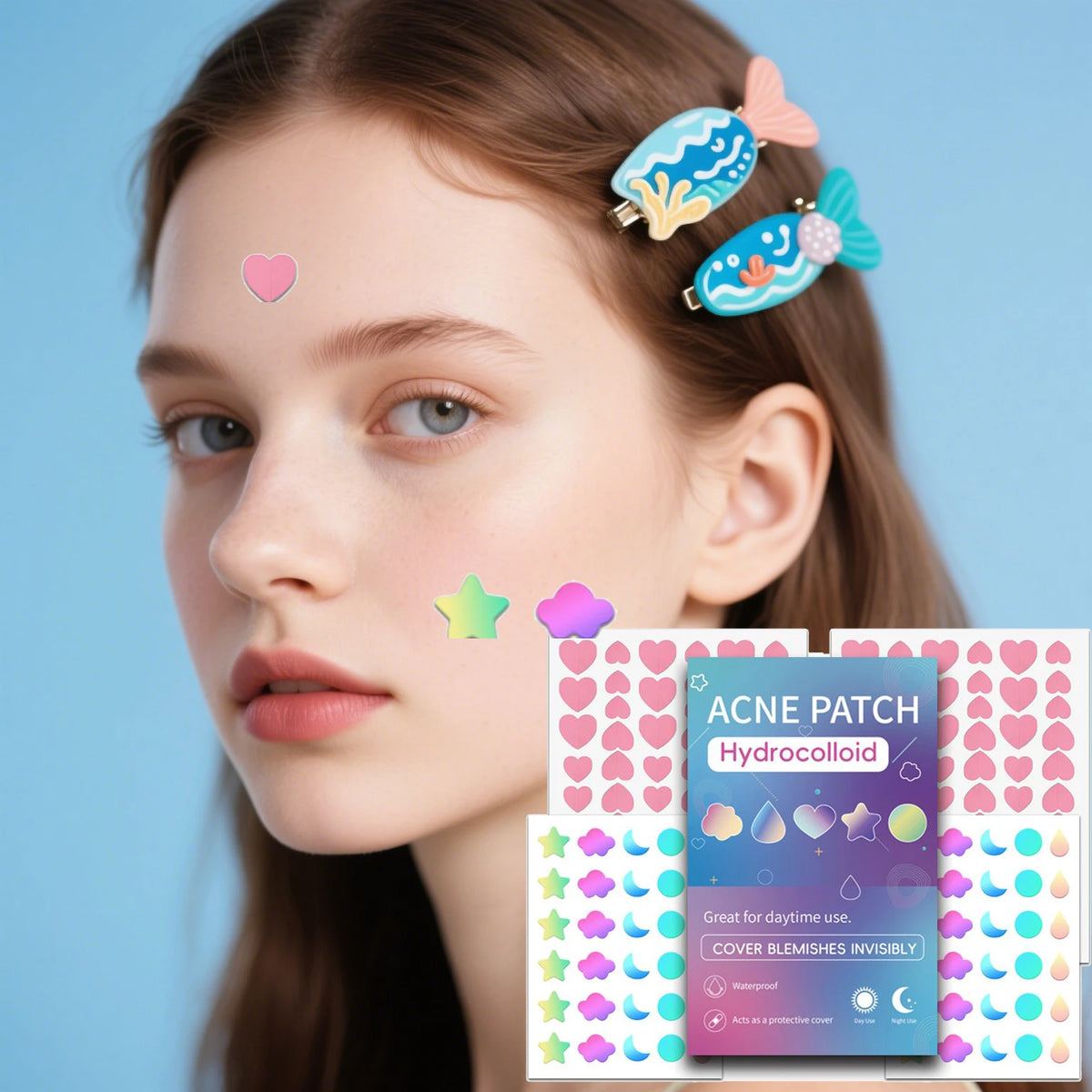 Cute Colorful Stars Pimple Patches Acne Patch For Zits And Blemishes, Invisible Spot Stickers For Face And Skin Protection Tool Quake