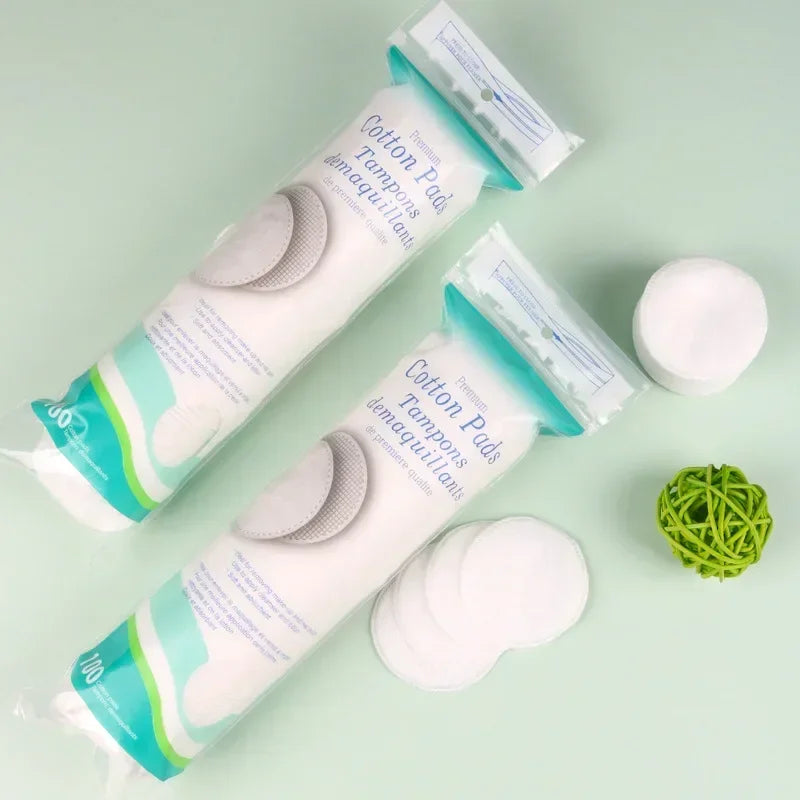 Double-side Round Makeup Cotton Remover Pads Women Disposable Compress Face Cleaning Wipes Three Layer Makeup Accessories Quake