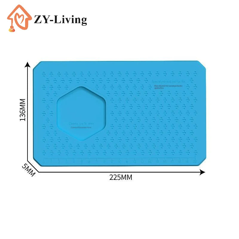 Mini Anti-slip Mat Cell Phone LCD Screen Film Repair Pad with Camera Protection Good Elasticity No Deformation ESD Phone Tools Quake