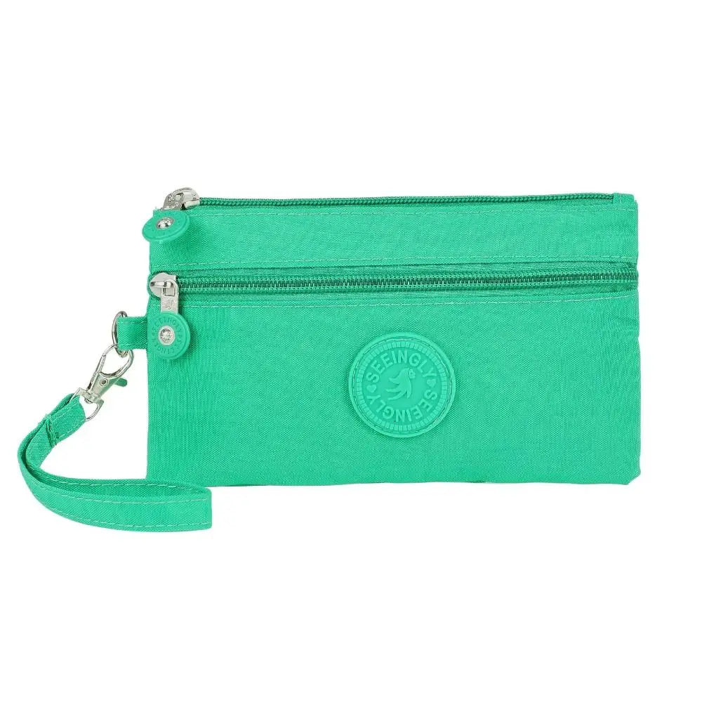 New Waterproof Women Wallet Wear-resistant Durable Coin Purse Portable Nylon Zipper Clutch Ladies Quake Green