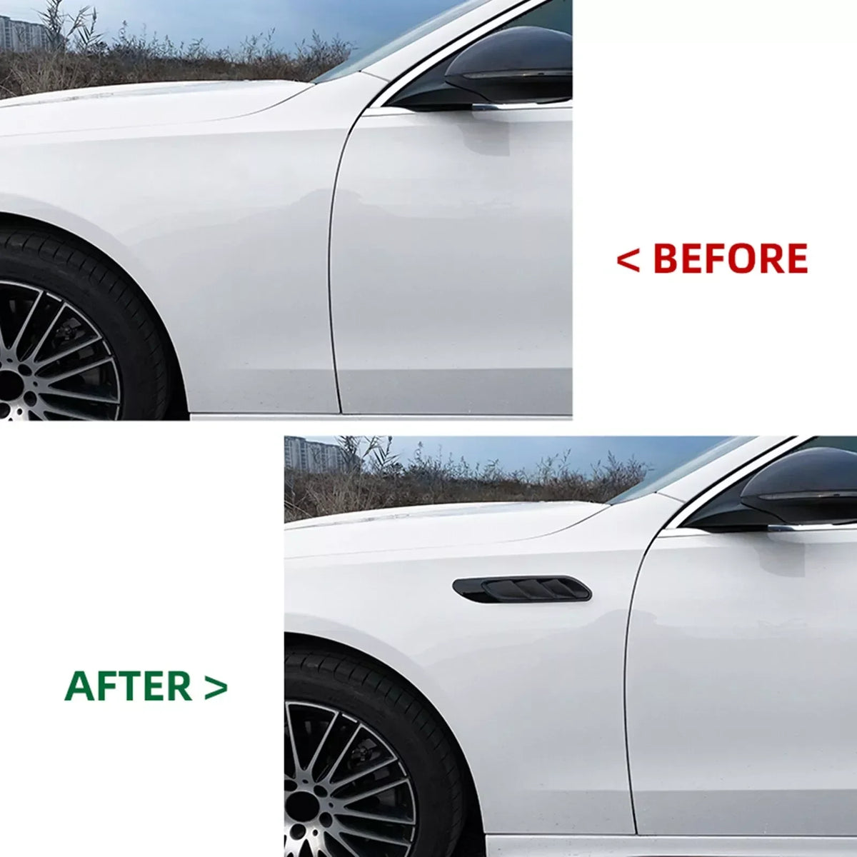 For Mercedes-Benz C-Class W206 C200 C260 AMG C63 2022-2025 Car Side Air Outlet Vent Cover Trim Fender Sticker Flow Duct Cover Quake