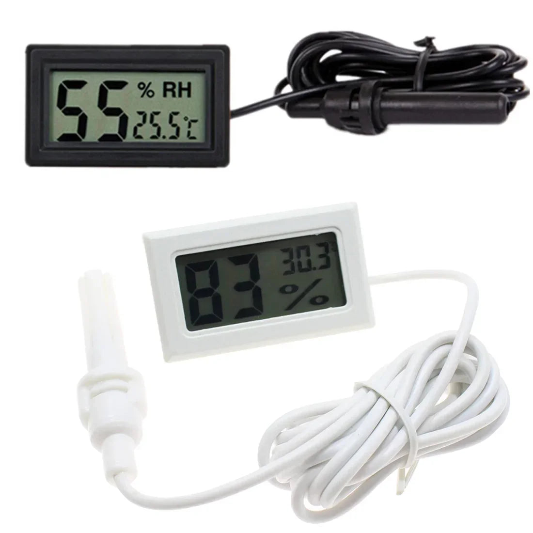 Mini- LCD Digital Thermometer Used for Freezer Refrigerator Thermometer Indoor and Outdoor Waterproof Probe Quake