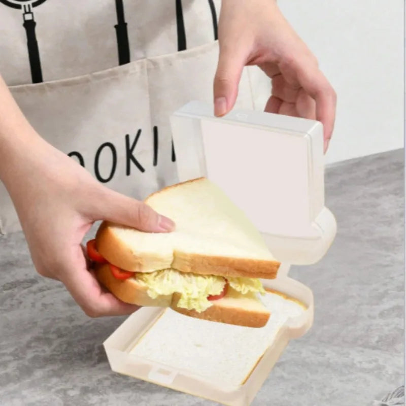 Toast Shaped Lunch Box Sandwich Container Leakproof Bento School Office Picnic Lunch Box for Kids Food Storage Containers Quake