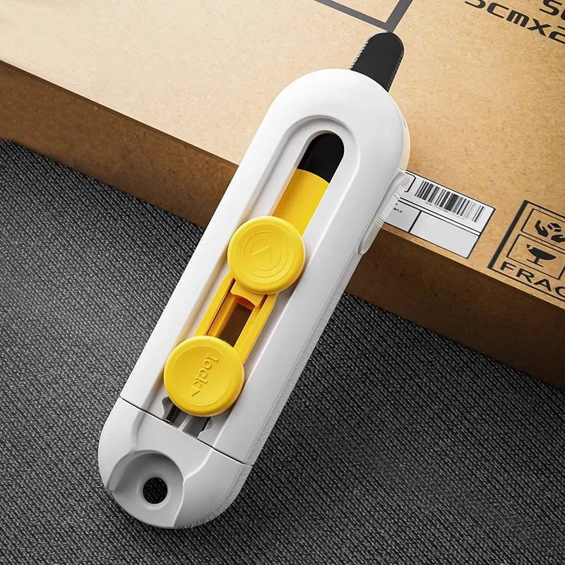 Box Cutter Mini Magnetic Box Cutter Box Cutter Safety Lock For Opening Packages Cartons Box Opener Razor Perfect For Home Use Quake