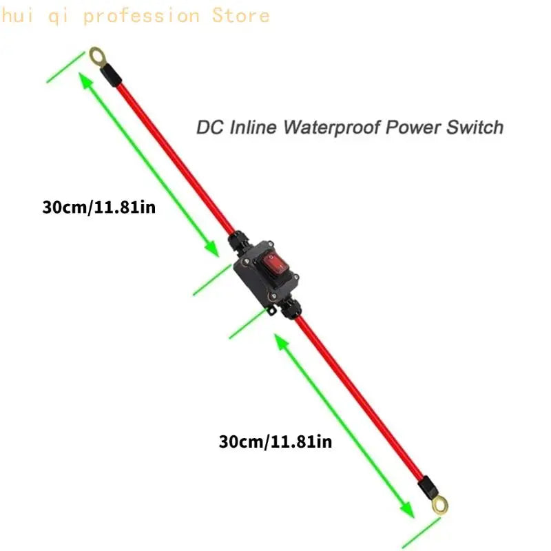 Inline Wire Switches with Quick Disconnect On Off 12-24V DPST Double Side Cable Switches Universal for Motorcycle H8WE Quake