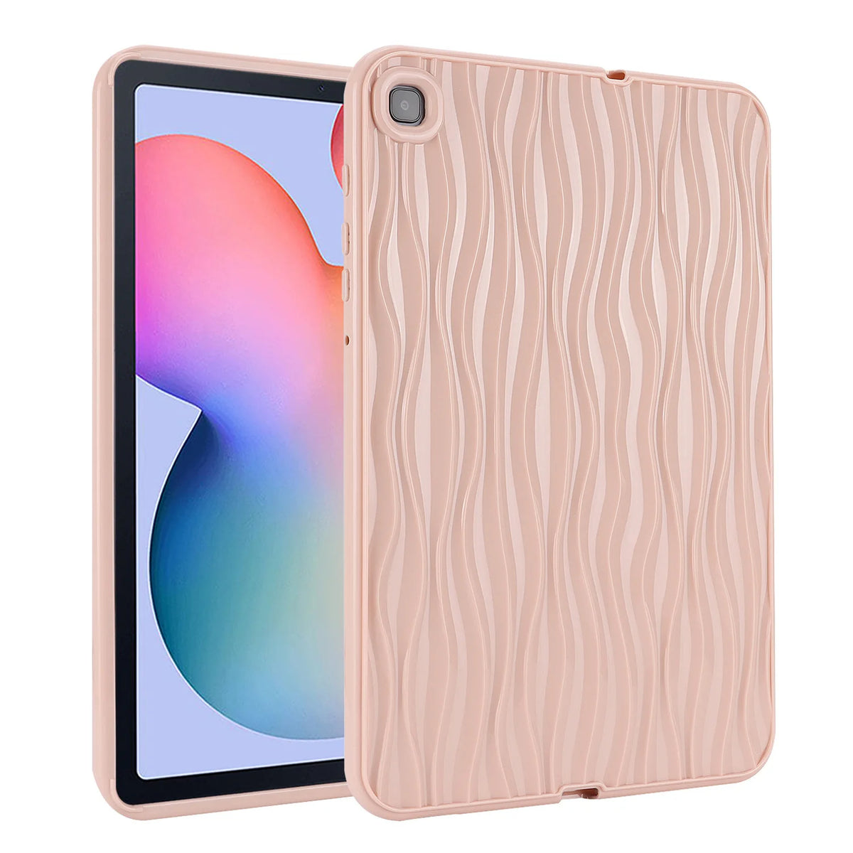 Luxury Tablet Case for Samsung Galaxy TAB A8 A7 S6 LITE Drop Resistant T220 T225 X200 P610 P615 Soft Silicone Quake pink TAB A8