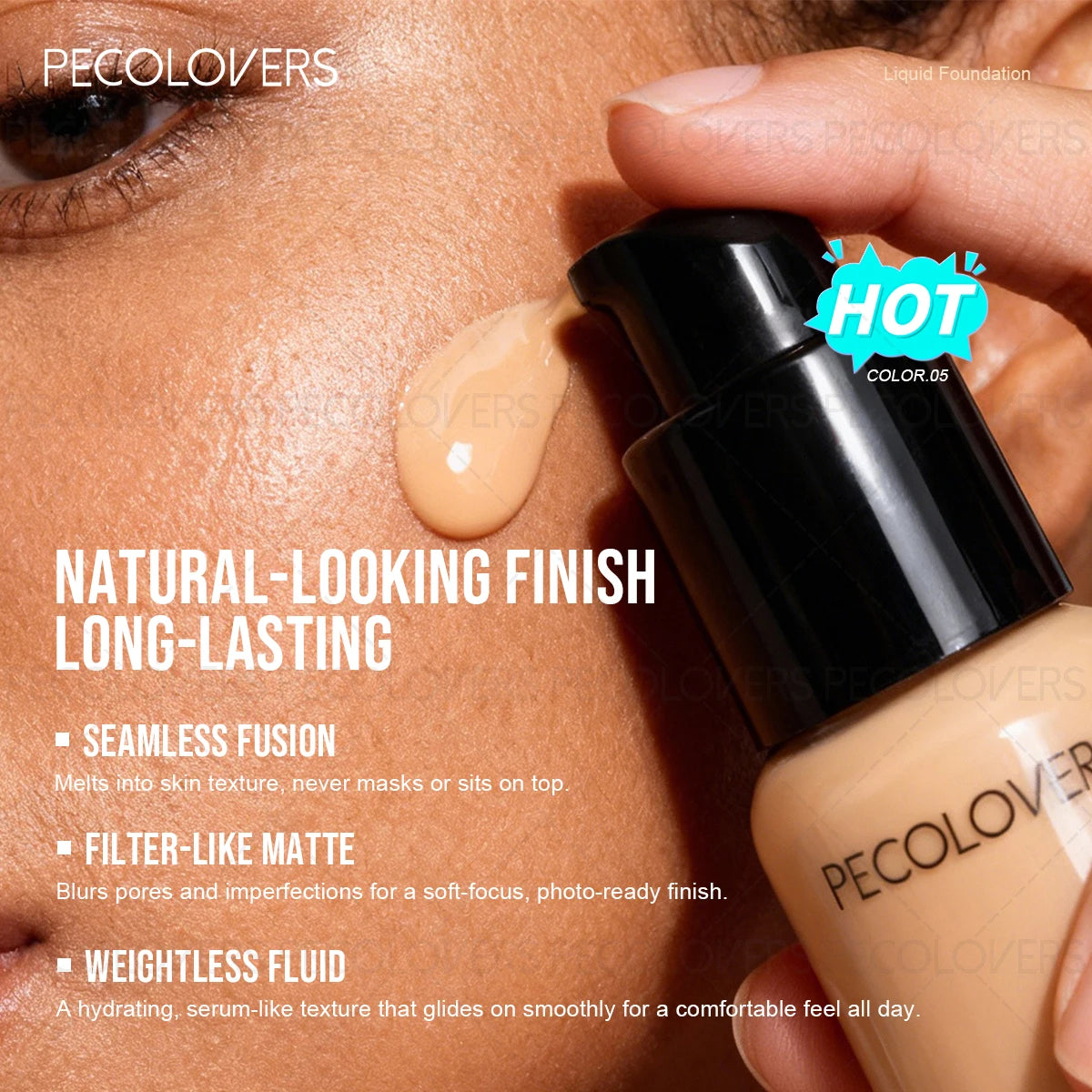 Waterproof Oil-control Face Foundation, Concealer for Complete Coverage, for Concealing Dark Circles Blemishes and Imperfections Quake