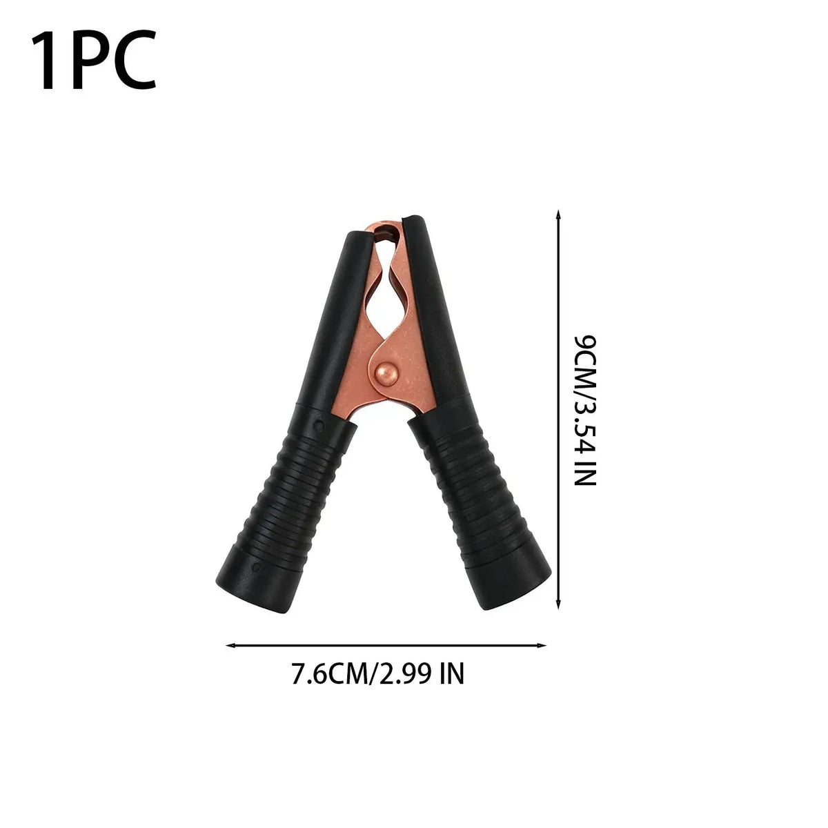 10/1PCS 100A Insulation Alligator Clips Black Red Set for Circuit Testing Multimeter Test Plug Adapter Cable Probes Connector Quake Black-1pc