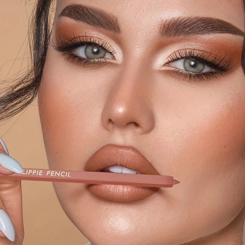 1pc Matte Lip Liner Pen, High Pigment & Waterproof, Versatile Mixed Colors, Suitable For All Skin Types Quake