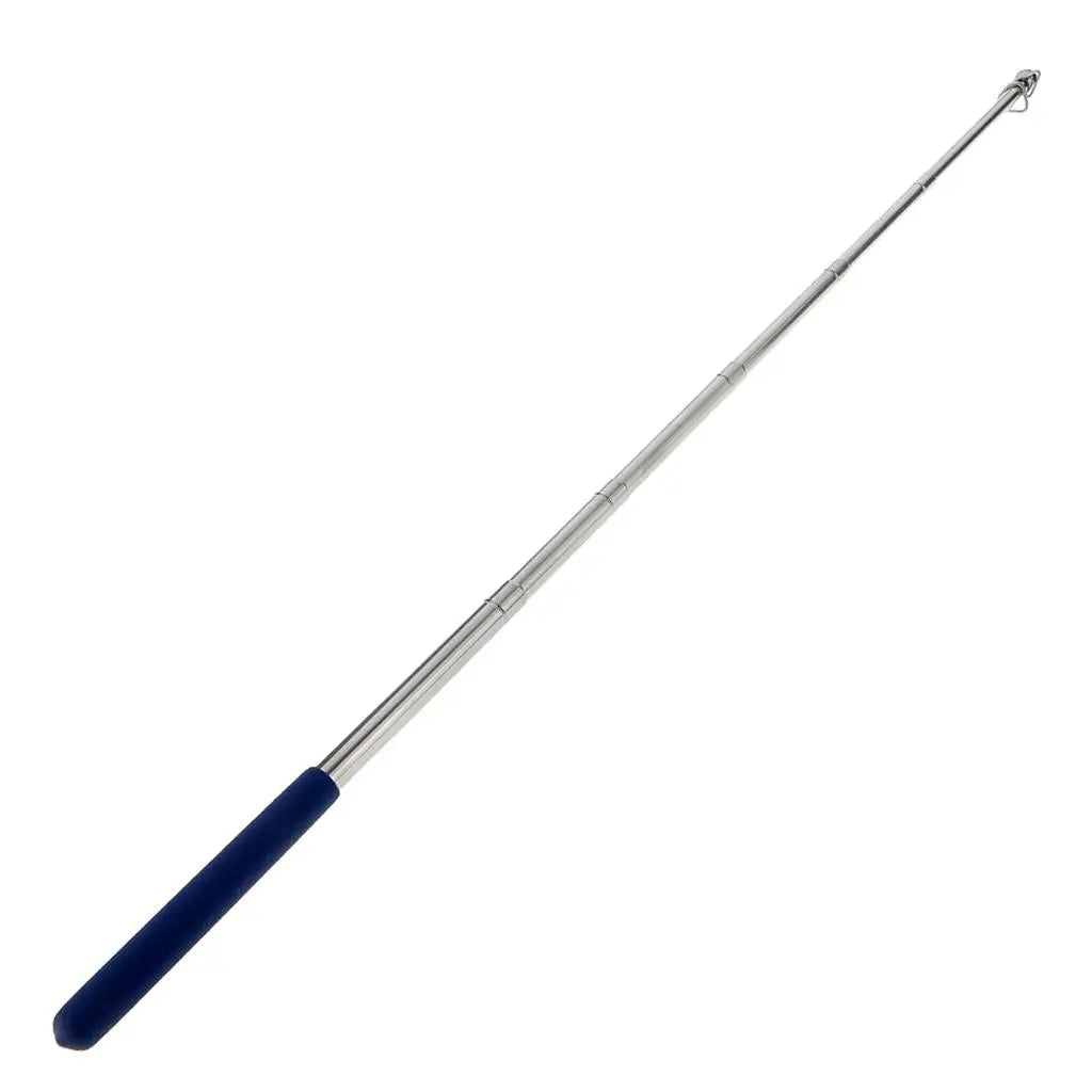 Handheld Flag Pole Retractable Telescopic Extendable Windsock Stick Rubber Grip for Festival Crowd Quake