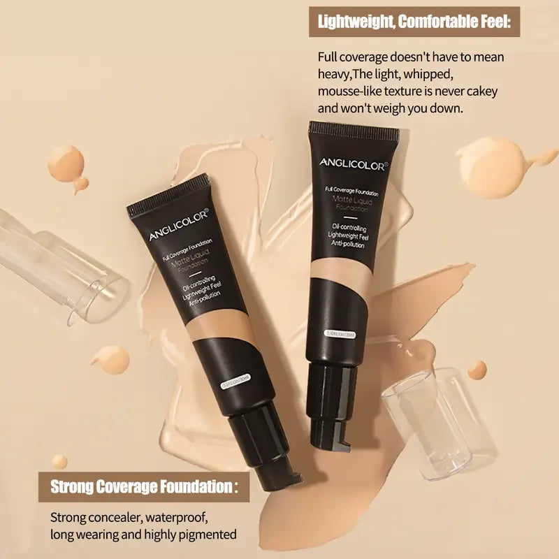 5 Colors Long-Lasting Liquid Concealer for Face and Eyes Concealer for Freckles,Acne Marks,Dark Circles,Moisturizing Foundation Quake