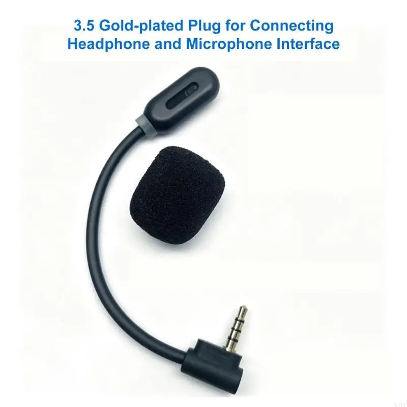 Plugs In Gaming Headsets Mic Replacement with 3.5Mm Connectors, Bendable Microphones Arm and Foam Windscreen K1KF Quake