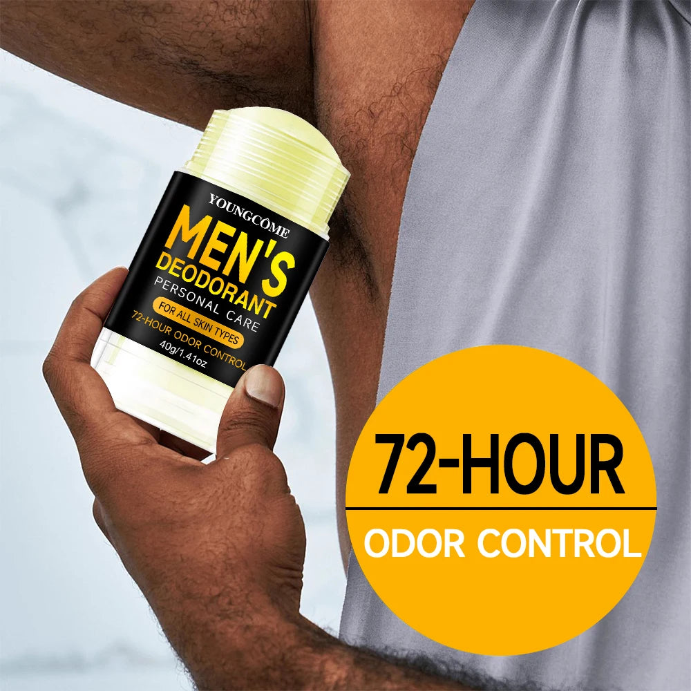 Men's Deodorant Stick Anti Sweating Keep Drying Lasting Fragrance Remove Armpit Odor Underarm Refresh Sticks Fade Body Odor Quake