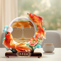 Carp Statue, Orange Sand Carp Sculpture Home Decoration Moving Sand Art Decor for Adults Bedroom Quake Default Title