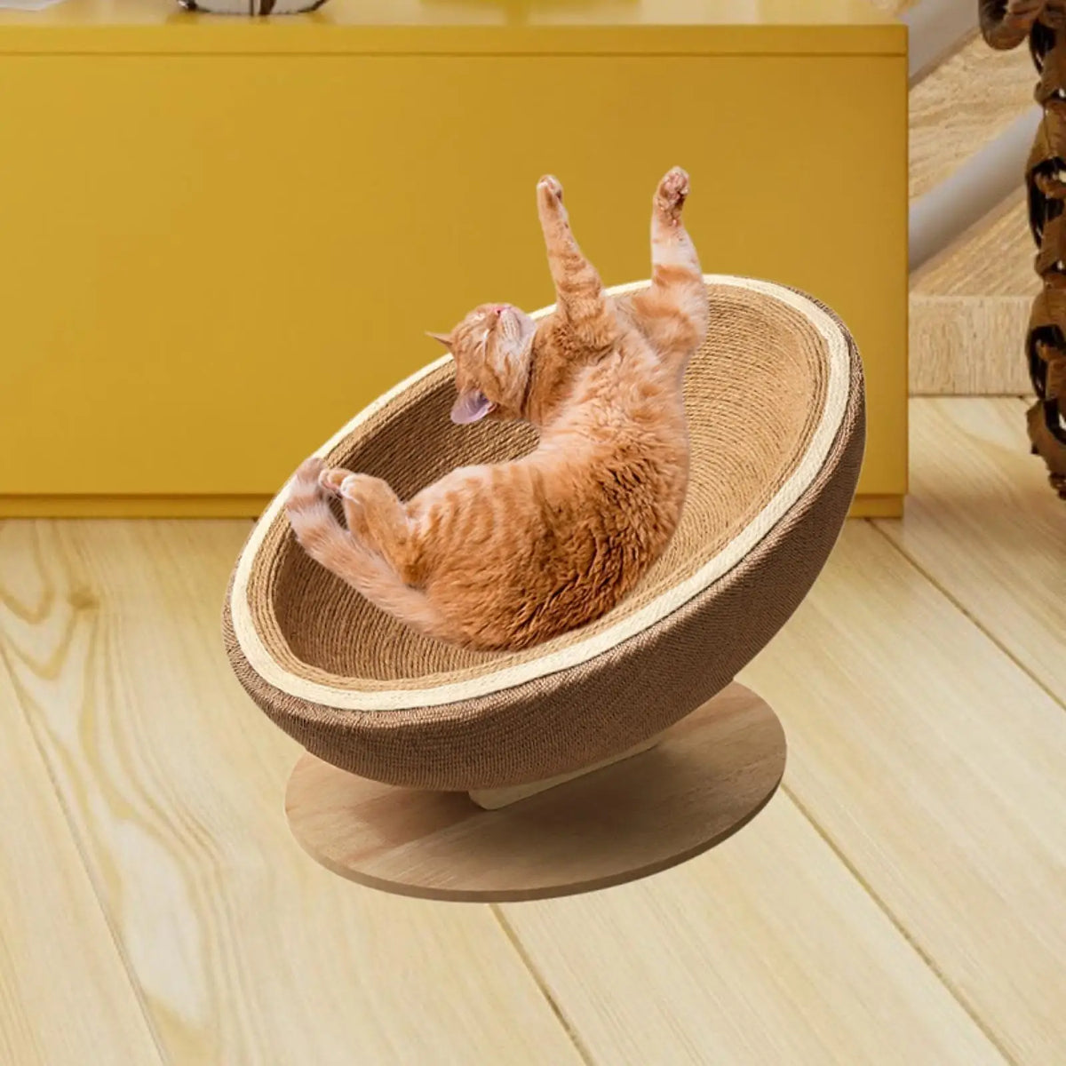 Cat Scratcher Board Cat Scratch Pad Bowl Luxury Versatile Furniture Protection Quake
