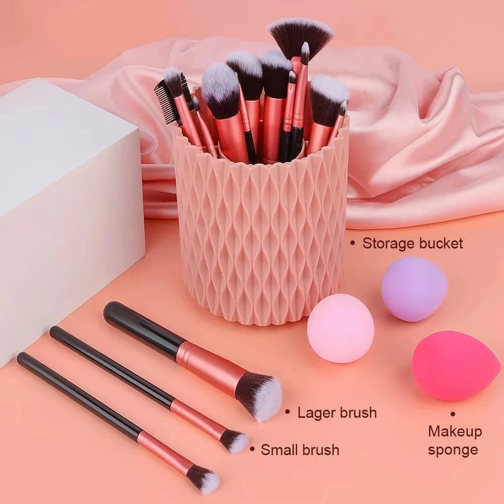 14-16pcs Makeup Brush Set for Women Super Soft Detail Brushes including Blush Foundation Concealer Eyeshadow Beauty Tools Quake