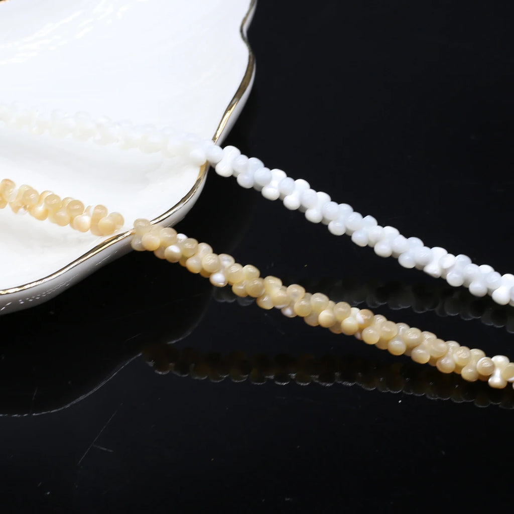 Mew Style Shell Beads Shell Small Bone-Shaped Beads 3x6mm For Jewelry Making DIY Necklace Bracelet Earrings Accessory Quake