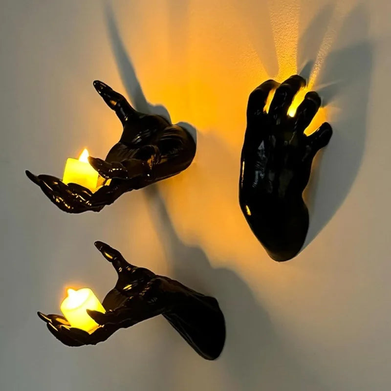 Halloween Scary Ghost Hand Prop Devil Fake Hand Desktop Ornament Ghost Festival Party Haunted House Scene Decoration Prop Quake
