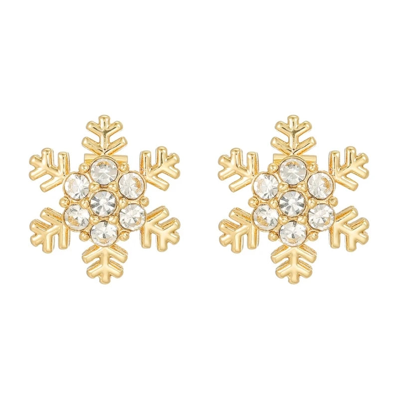 Snowflake Clip-On Charm for Freeclip 1/2 Earbud, Decorative Ear Clip for Daily Commute and Outings 2Pieces K1KF Quake golden rhinestones CN