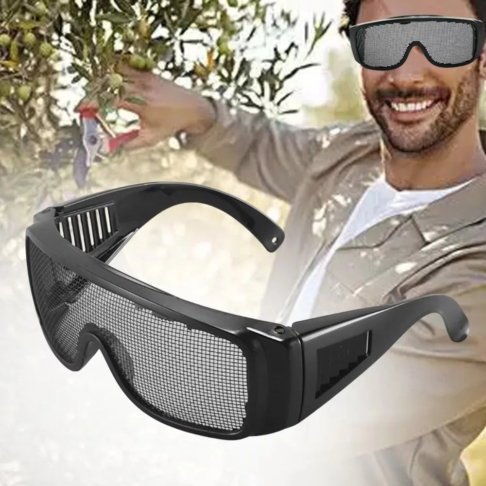 Steel Wire Metal Mesh Safety Goggles Impact Resistant Shock Resistant Safety Glasses Breathable Eye Protector Equipment Quake