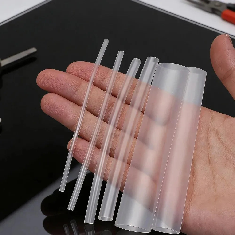 Thin Wall Transparent Heat Shrink Tube Diameter 1.5-13mm Flexible Shrinkable Earphone Line Audio Cable Sleeve Wrapping Sheath Quake