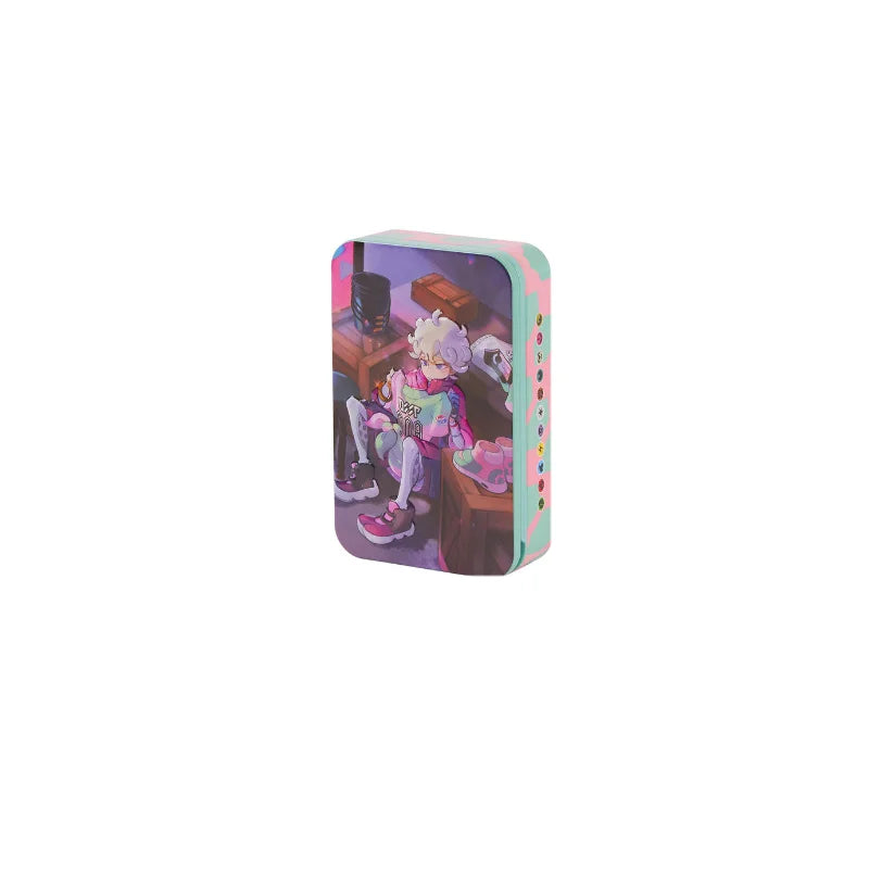 Official Pkm Trainer Series Metal Tin Box 7 Character Designs Marnie Raihan More Collectible Card Storage Box Gift for Kids Fans Quake pt