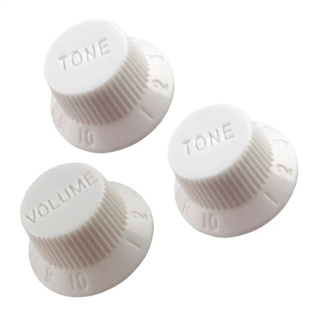 Guitar Accessories Volume Knob Numbered Tone Controls Vintage Plastic Switch Caps for ST SQ Electric Quake White