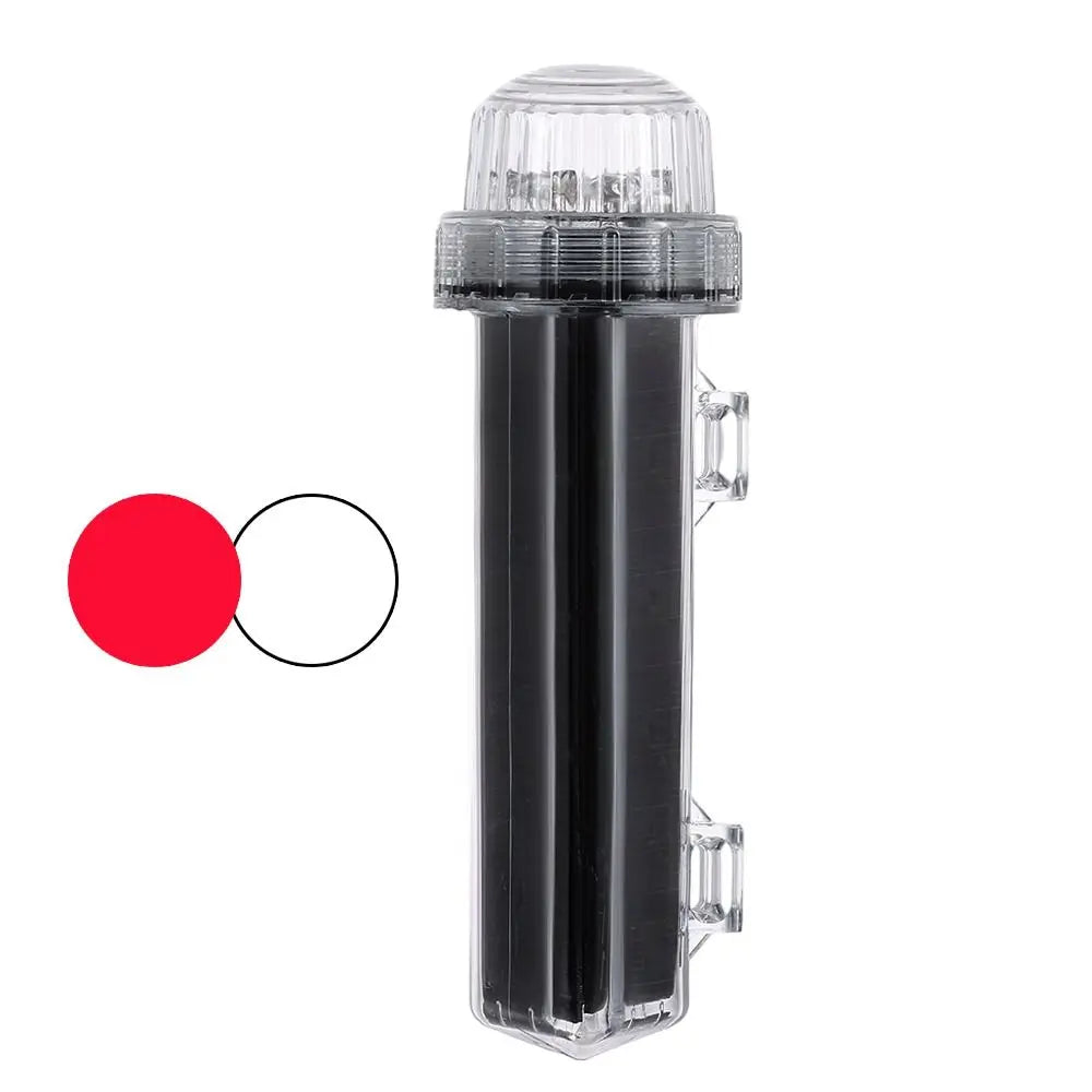 Outdoor Lighting Waterproof Solar Net Mark Light Solar Dual Mode Anchor Light Marine Navigation Light Outdoor Quake Red-White