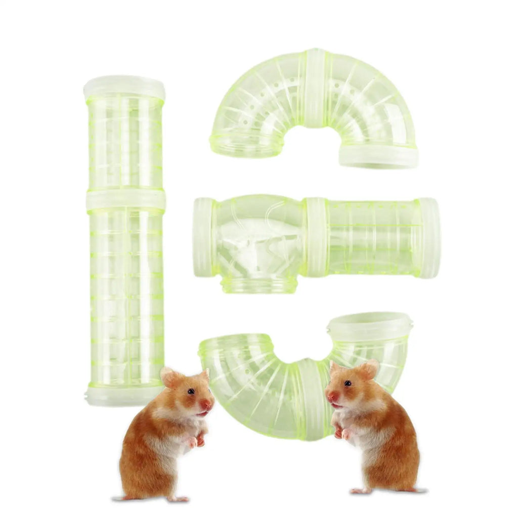 Hamster Tube Set Hamster Toy for Mouse Rat Cage Accessories to Expand Space Quake Yellow