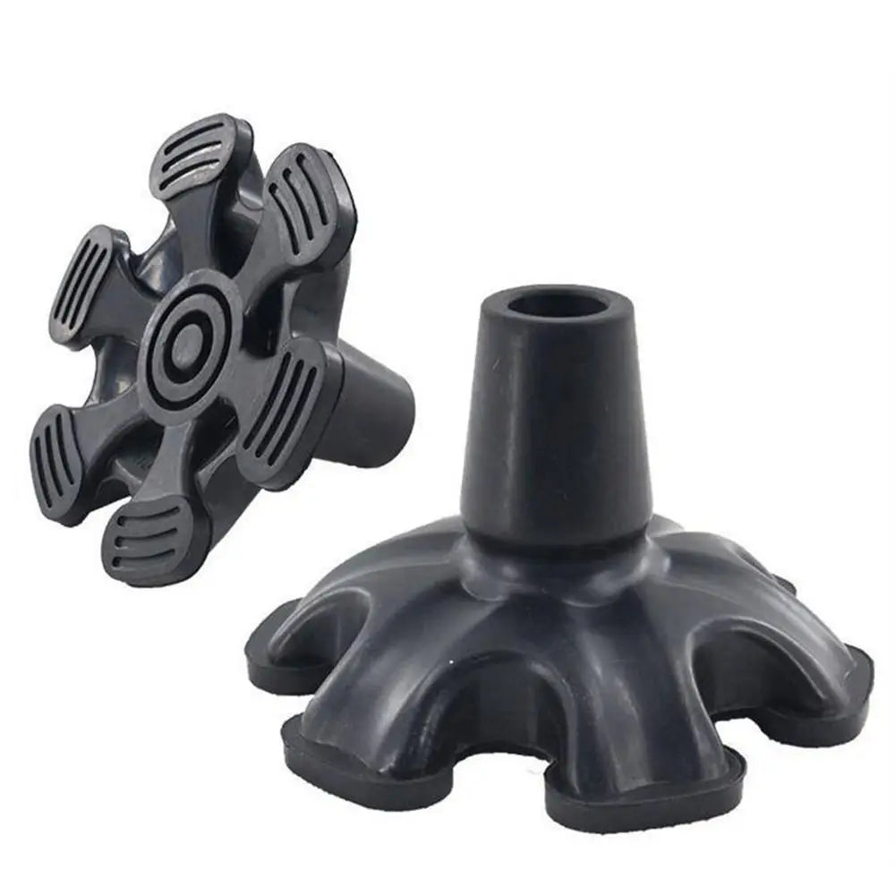 Portable 6 Support Cane Tips Universal Self-Standing Rubber Foot Replacement Rubber Cane Tip Walking Cane Tips Quake