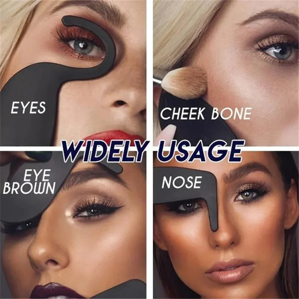 Eyeliner Cards Face Cheek Nose Makeup Model Contour Curve Stencil Eyebrow Shaper Makeup Tools Beauty Make Up Accessories Quake